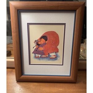 Barbara Lavallee "Hugs and Kisses" Print Signed and Framed Under Glass